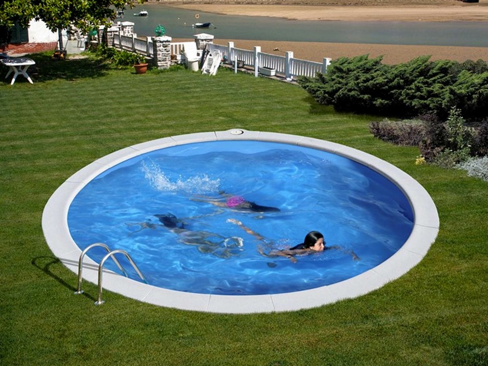 Piscine enterrée madagascar ronde 4,20 x 1,50 m