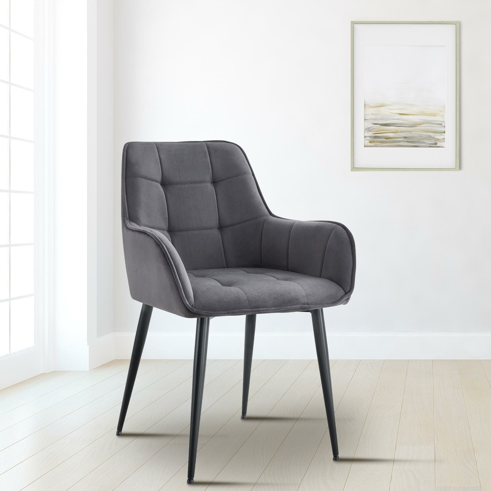 Chaise de salle à manger en velours ferndale