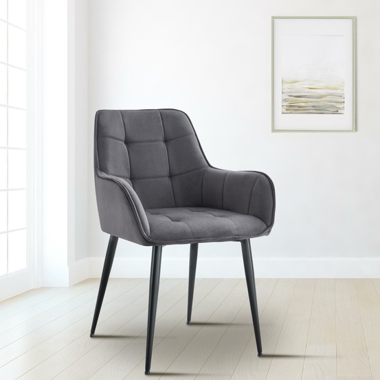 Chaise de salle à manger en velours ferndale