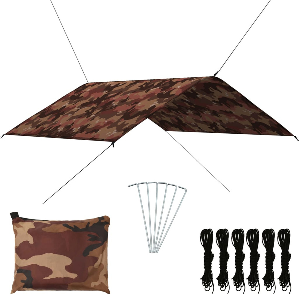 Bâche d'extérieur 4x4 m camouflage