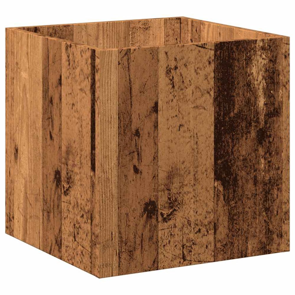 Jardinière d'extérieur vieux bois 40x40x40 cm bois d'ingénierie
