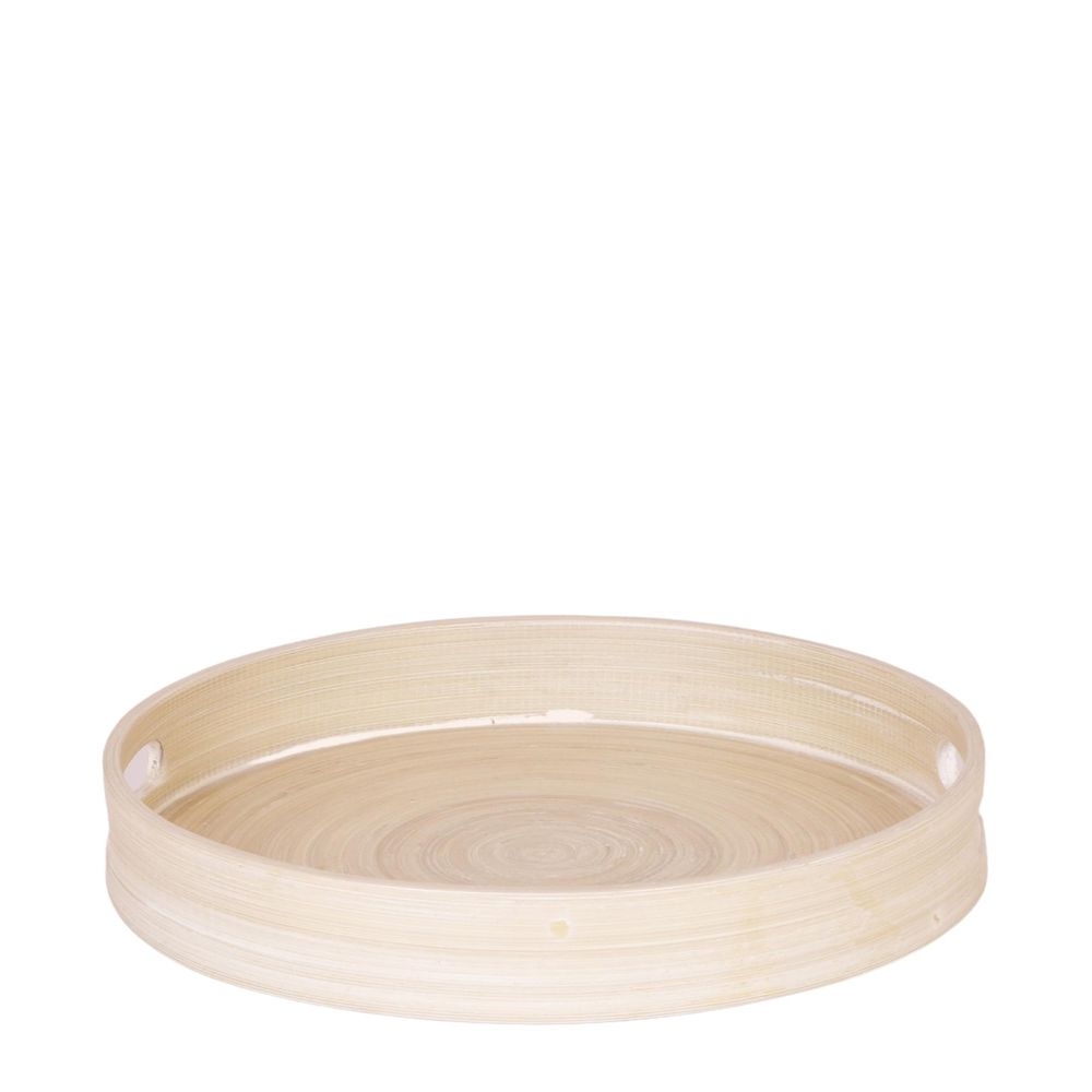 Plateau rond en bambou uni ø30cm