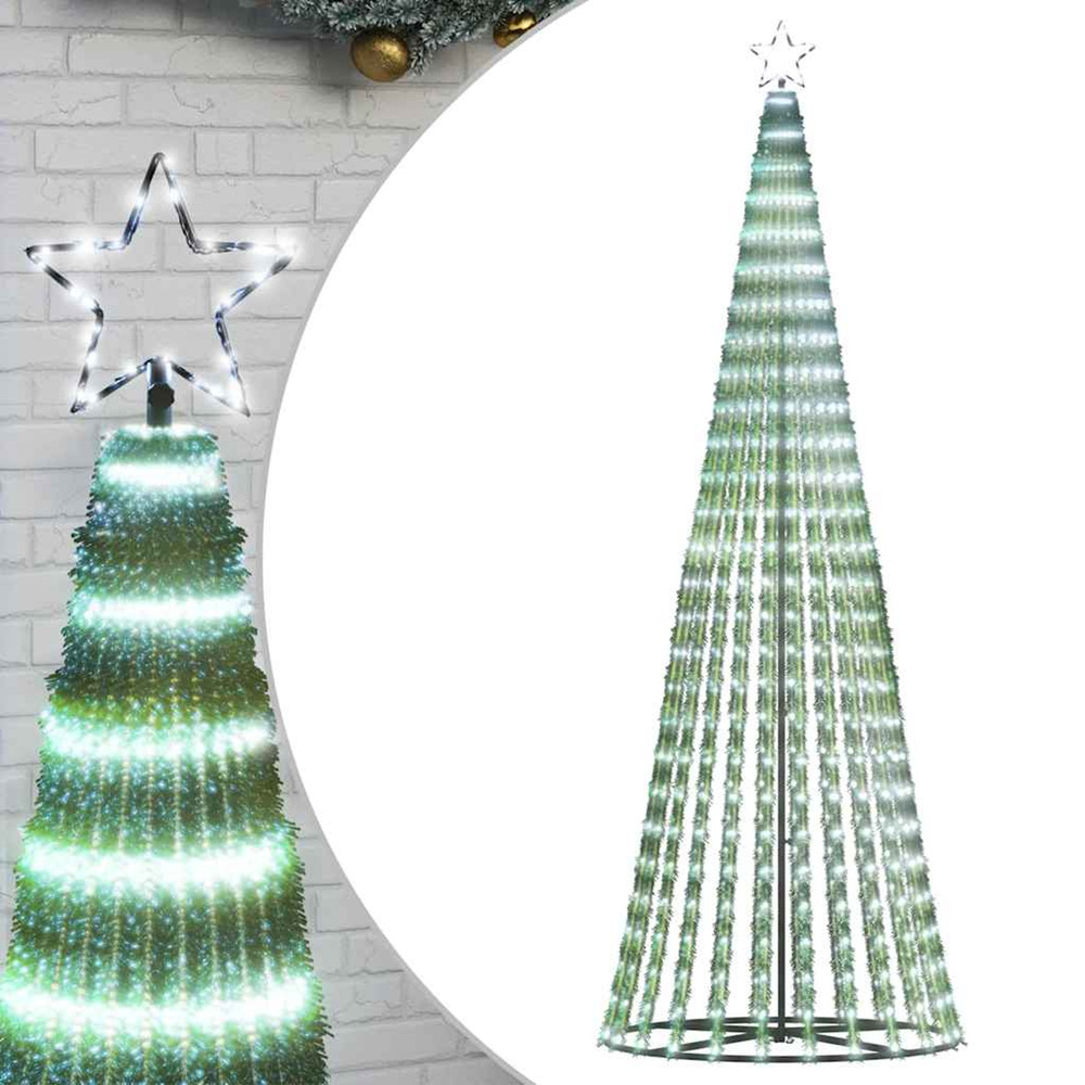Sapin de noël à led 475 led blanc froid 247 cm