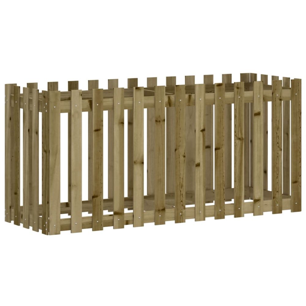 Lit surélevé de jardin design de clôture bois de pin imprégné