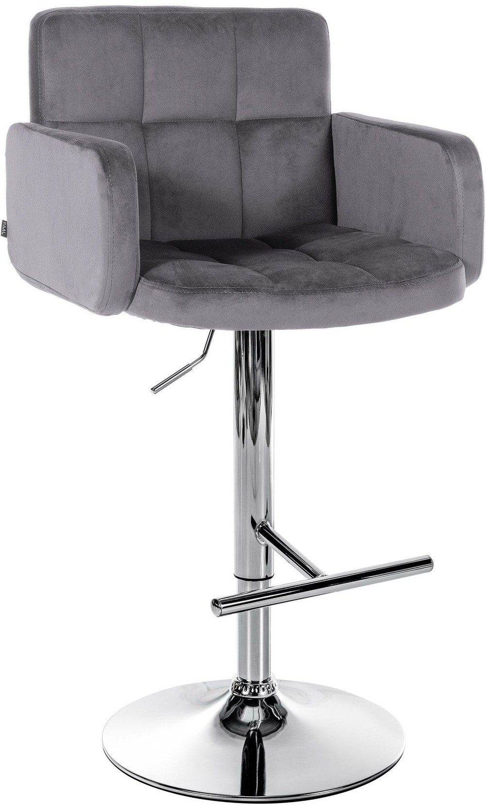 Tabouret de bar los angeles velours chrome