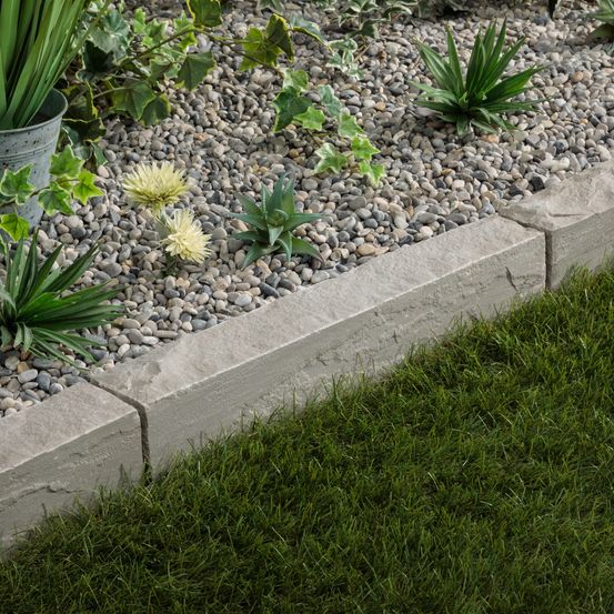 Bordure de jardin grès kandla gris 50x8x8 cm (à l'unité) - ro'ma nature
