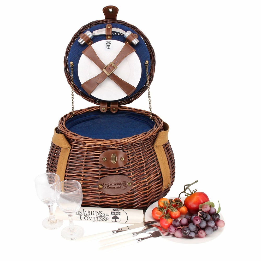 Panier pique-nique rond tuileries 2p