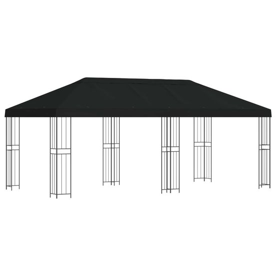 Abri de jardin 6 x 3 m noir polyester et acier 190 gsm