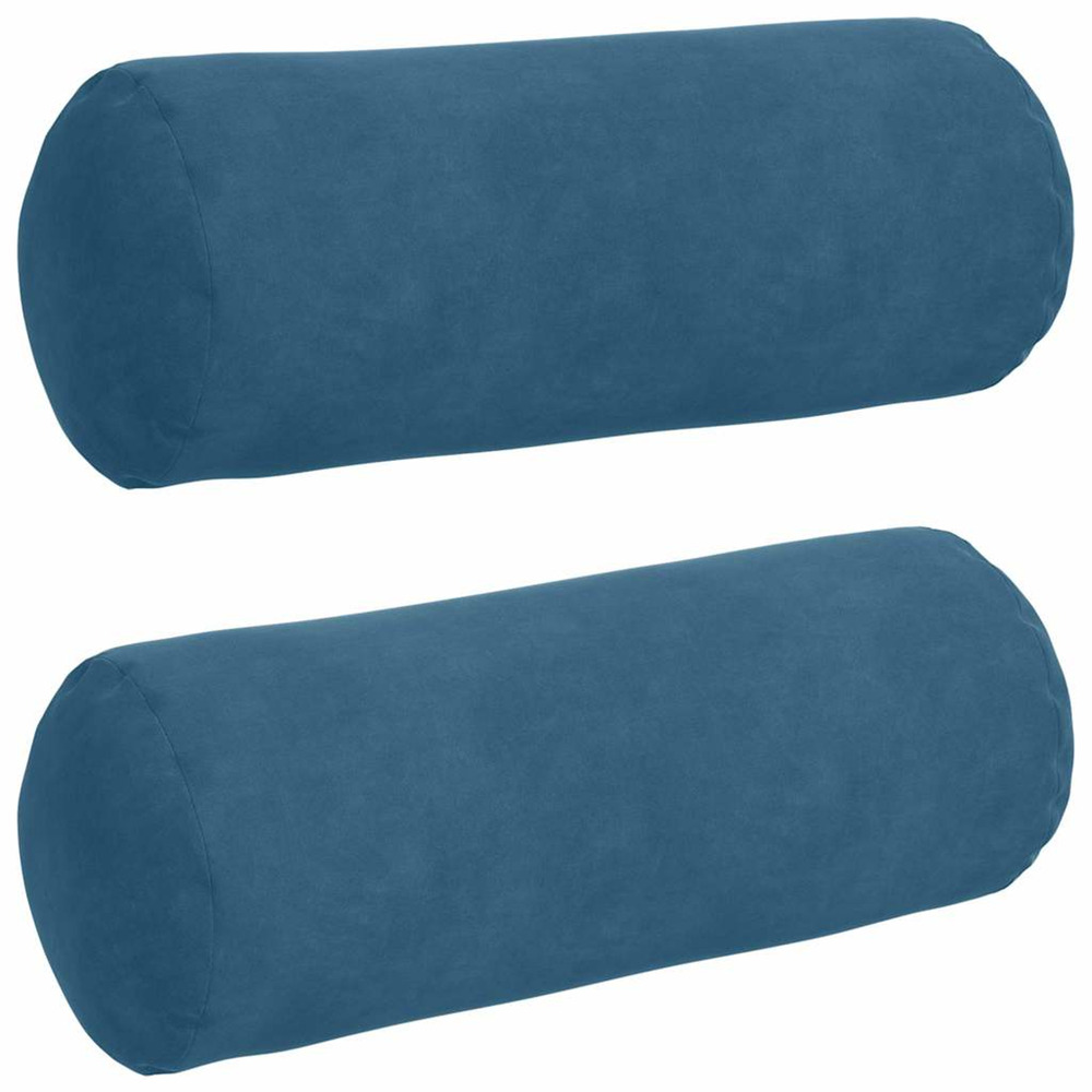 Coussins d'accent 2 pcs bleu ø 15 x 40 cm