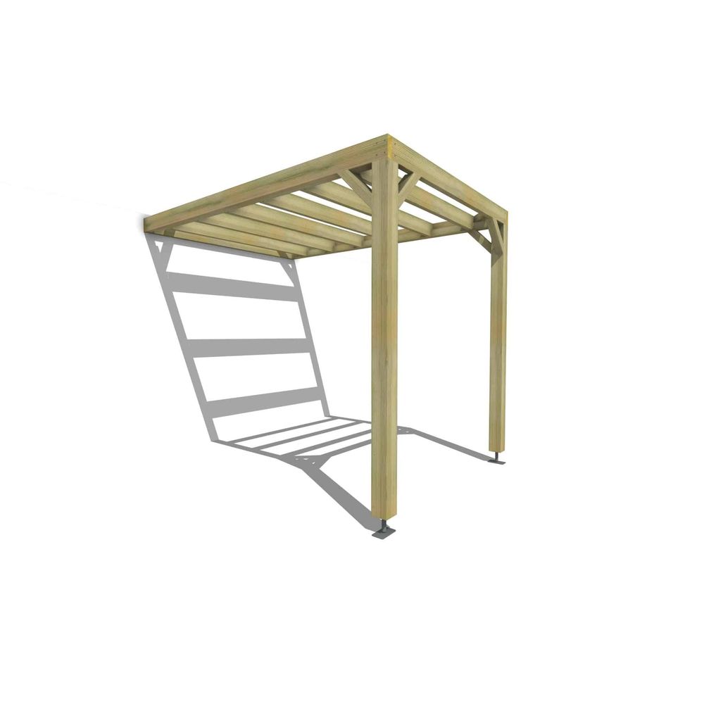 Pergola bois • 2m x 3m • adossée • sens largeur • livraison comprise