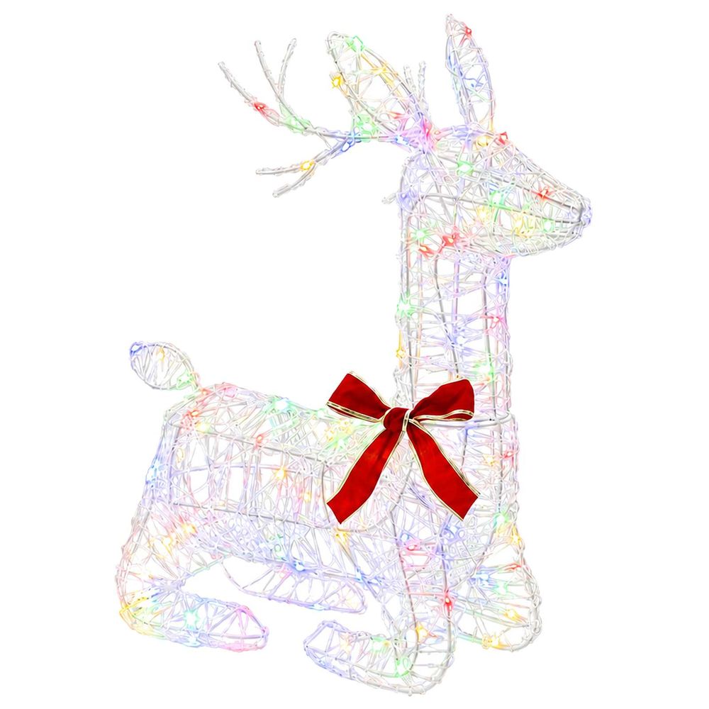 Renne de noël 3d loviisa 140 led multicolore 55 x 22 x 63 cm