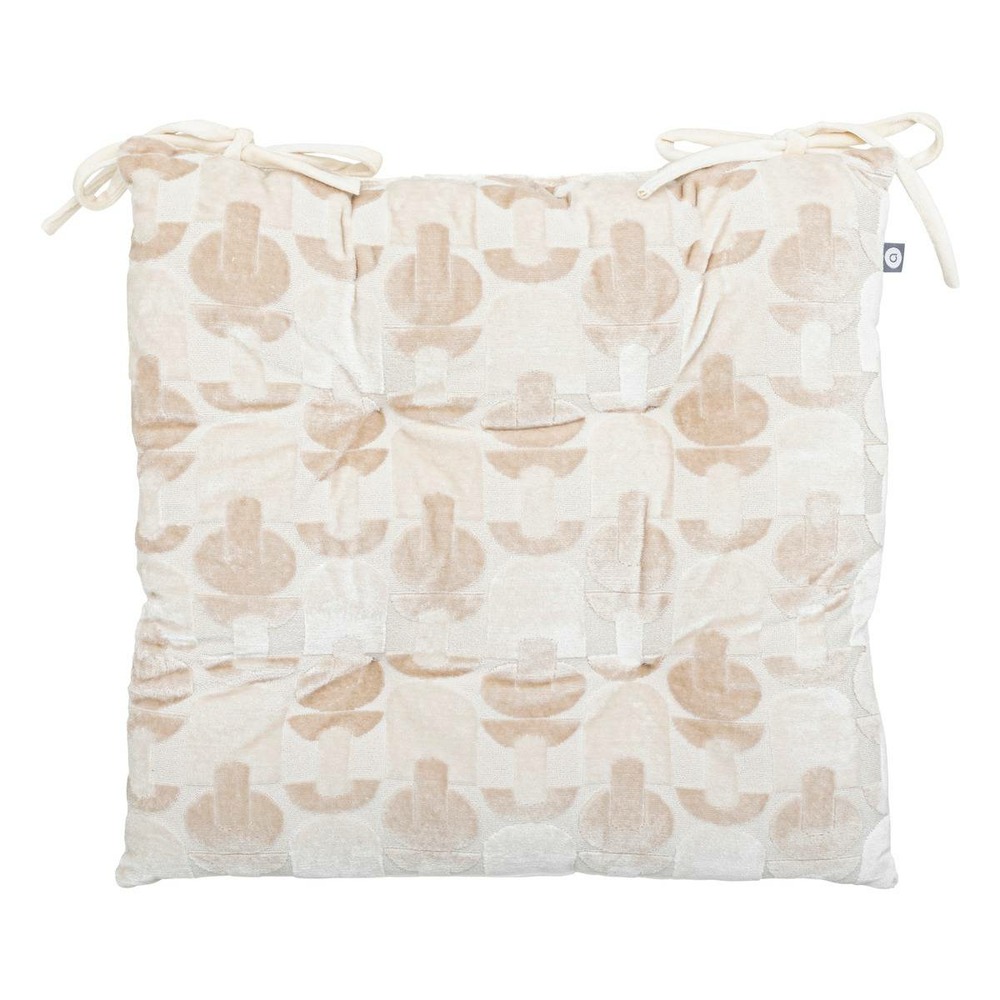 Galette de chaise luna jacquard lin 38x38cm