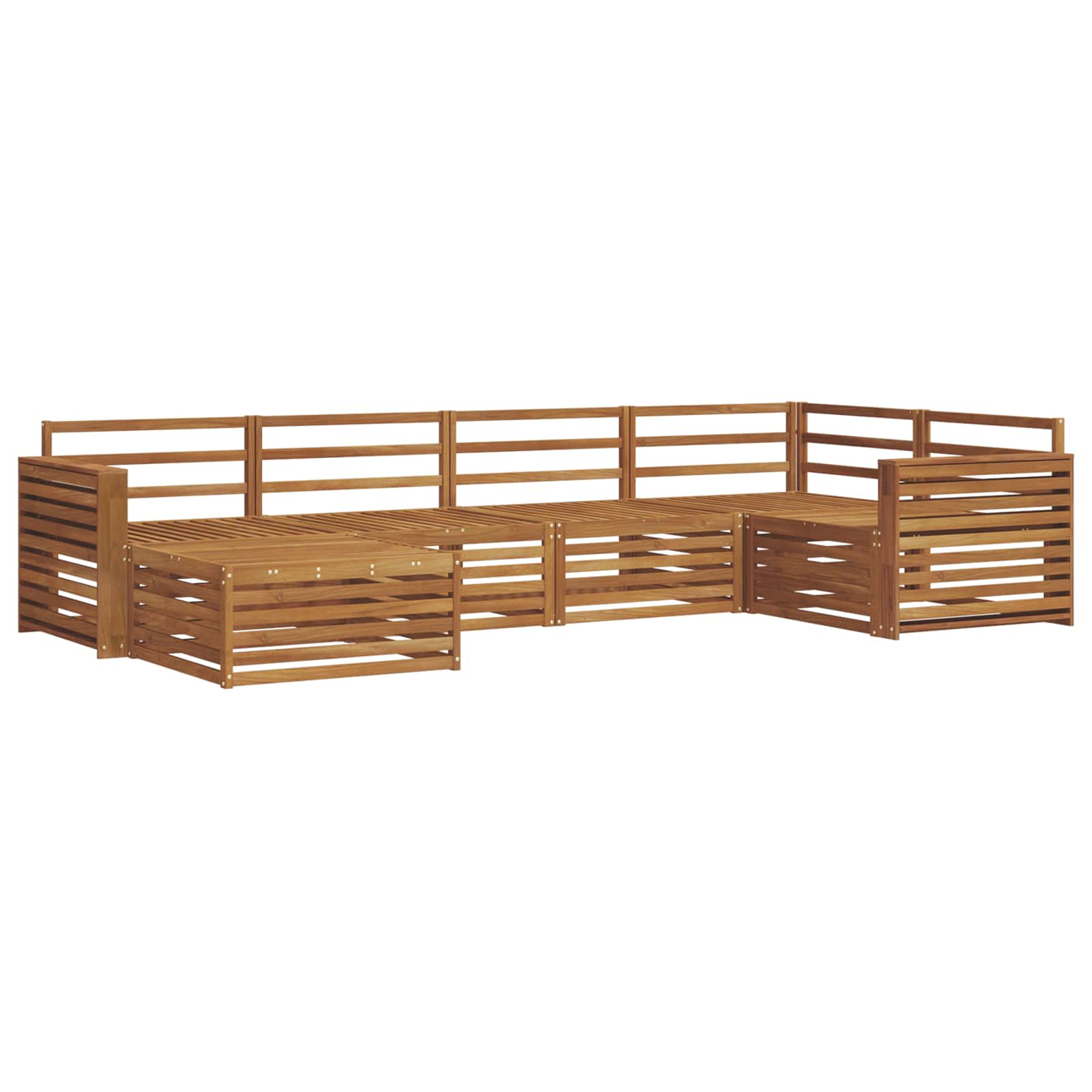 Ensemble de canapés d'extérieur 6 pcs naturel