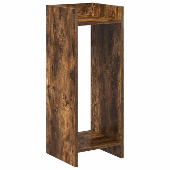 Support de plante chêne fumé 30 x 30 x 80 cm bois d'ingénierie