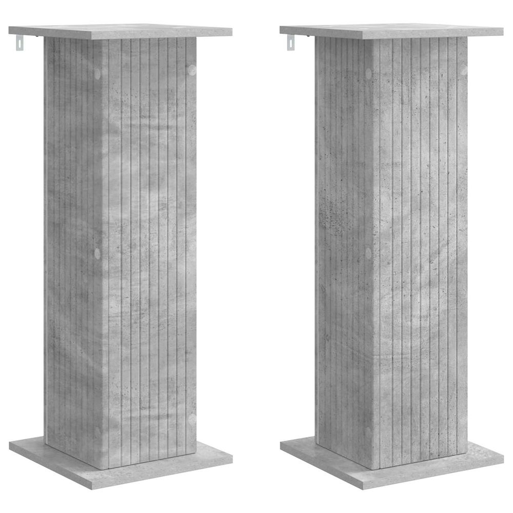 Support de plante 2 pc gris béton 30,5 x 30 x 80,5 cm