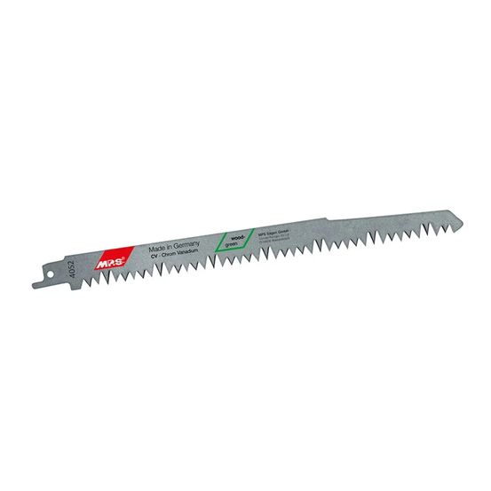 Lame de scie sabre cv, meulée et avoyée, gl 240/vl 210 mm, zt 5,0 mm/5 tpi, lot de 5