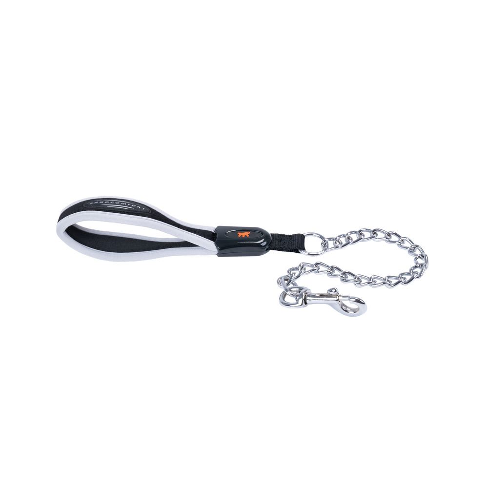 Laisse pour chien en métal anti-morsure ferplast ergocomfort metal, poignée ergonomique, rembourrage doux, longueur 65 cm.