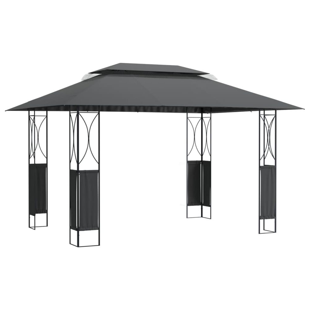 Belvédère avec toit anthracite 400x300x270 cm acier