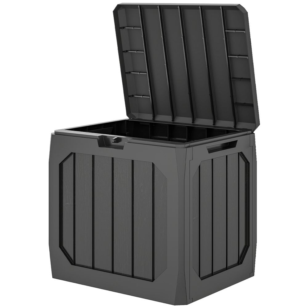 Coffre de jardin pp 121 l noir 56 x 45 x 53 cm rangement étanche verrouillable - comfortxl outdoor living