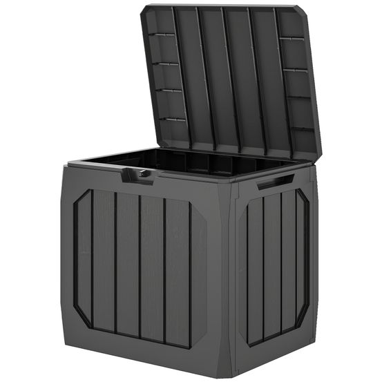 Coffre de jardin pp 121 l noir 56 x 45 x 53 cm rangement étanche verrouillable - comfortxl outdoor living
