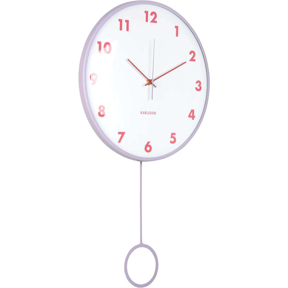 Horloge murale cheeky dome pendulum violet