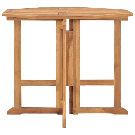 Table à dîner pliable de jardin ø90x75 cm bois de teck solide