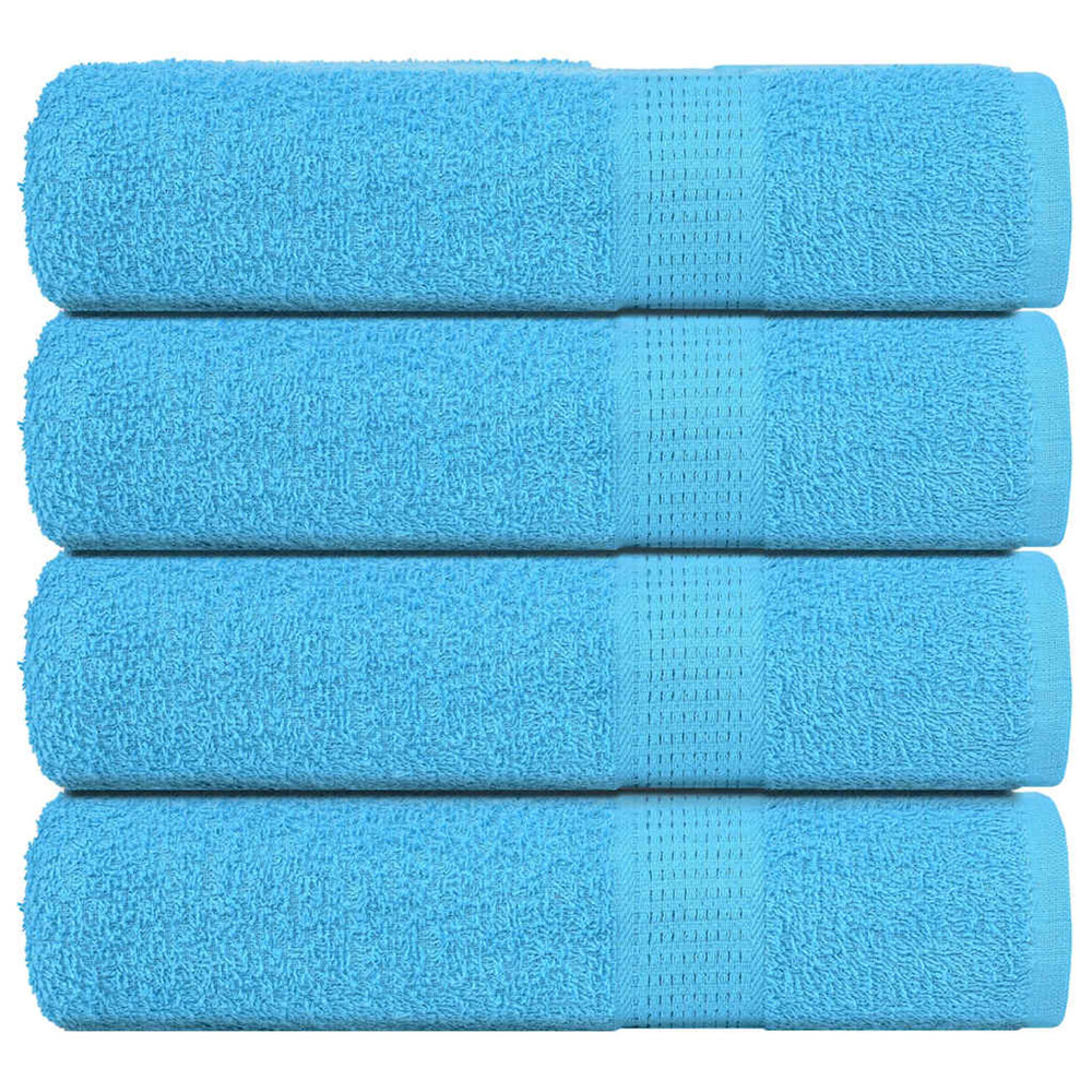 Serviettes de bain frogn 4pcs turquoise 100x150cm 360 g/m²