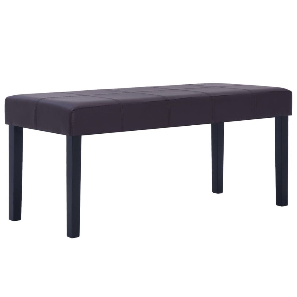 Banc 106 cm marron similicuir