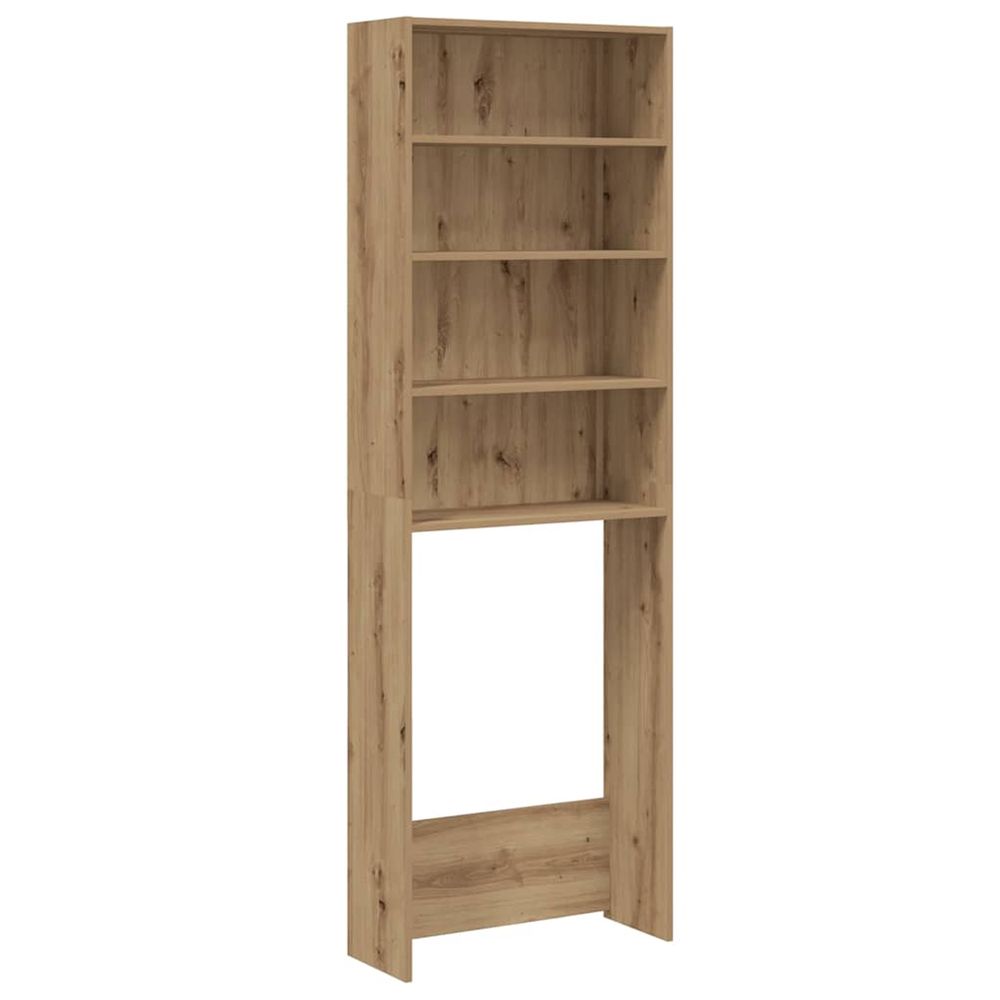 Meuble pour machine à laver chêne artisanal 64x24x190 cm