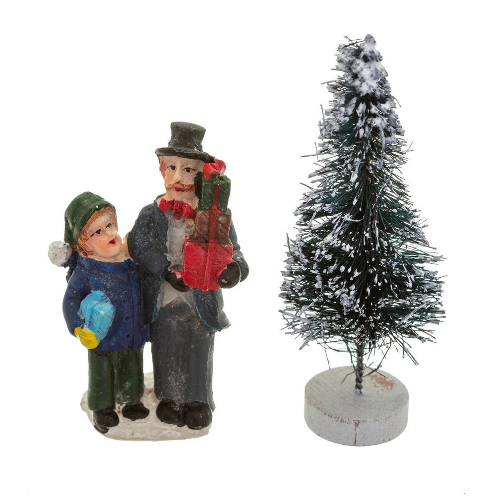 Santon pour village sapin et personnages assorti