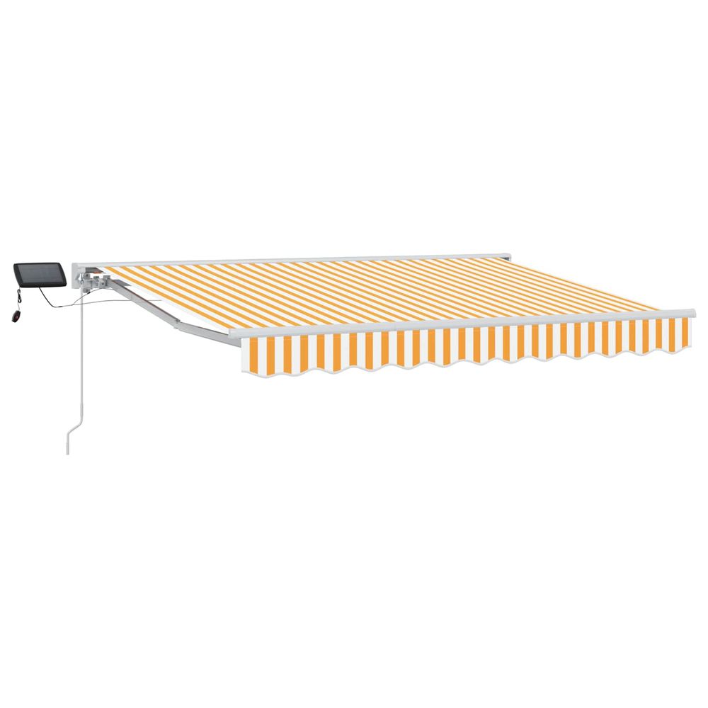 Cadre de store manuel avec leds jaune et blanc 3,5 x 2 m