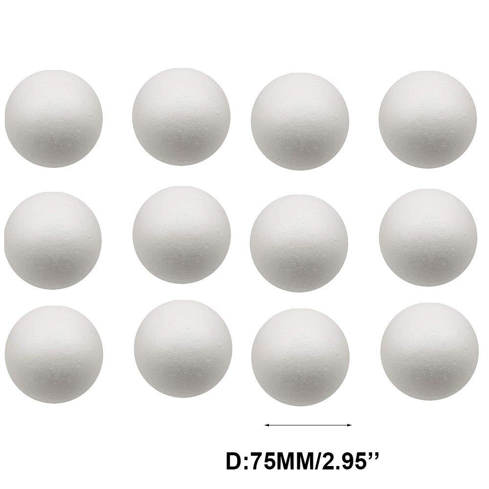 Boules de noël en polystyrène - 12 cm
