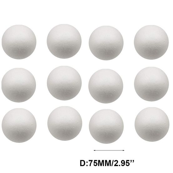 Boules de noël en polystyrène - 12 cm