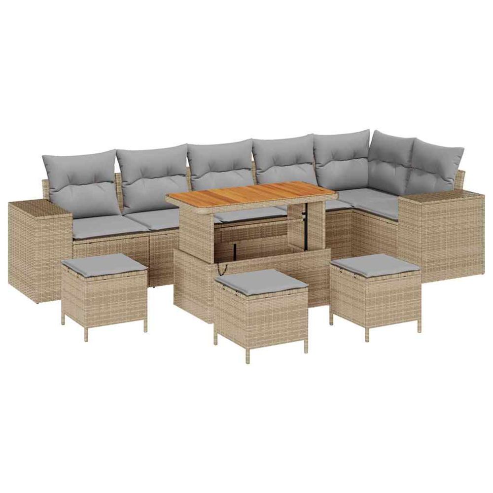 Ensemble de canapé de jardin 10 pc 6-nombre de places