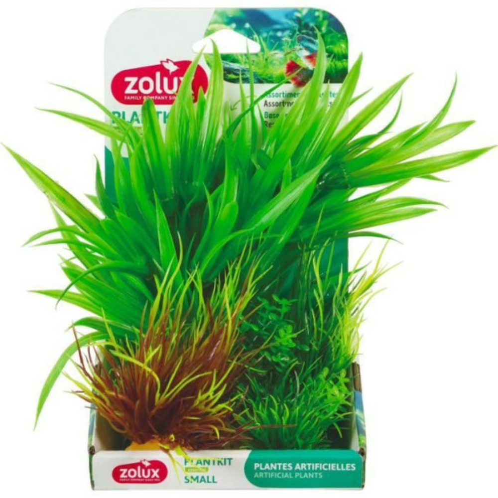 Plantes artificielles pour aquarium - - plantkit - taille s - lot de 3