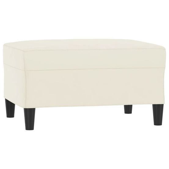 Repose-pied crème 70x55x41 cm velours