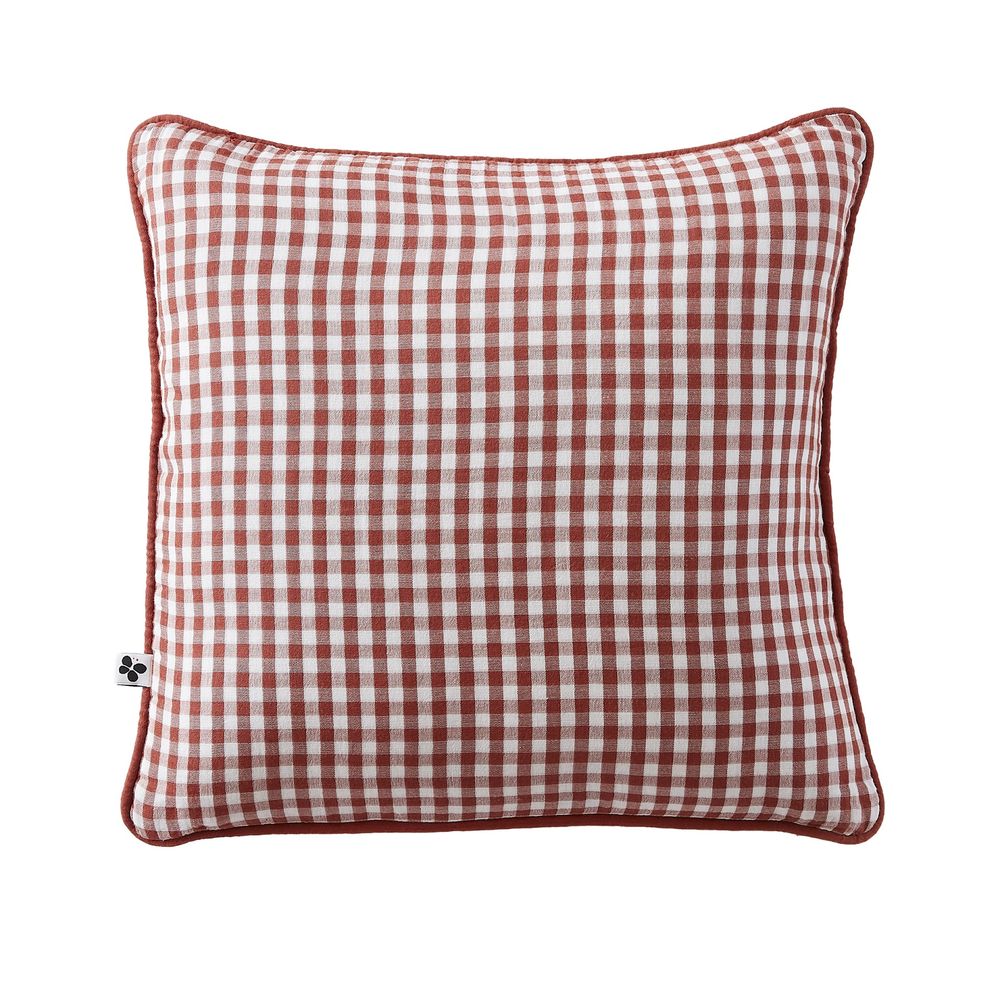 Coussin dehoussable en gaze de coton vickie vichy