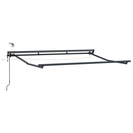 Cadre de store électrique avec led anthracite 3,5 x 2,5 m