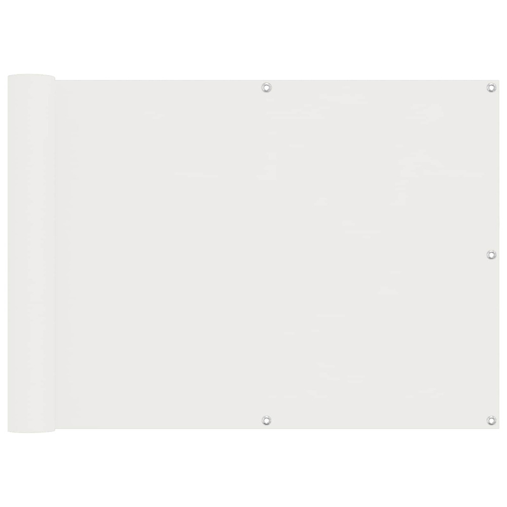 Écran de balcon blanc 75 x 200 cm oxford alu enduit de pu