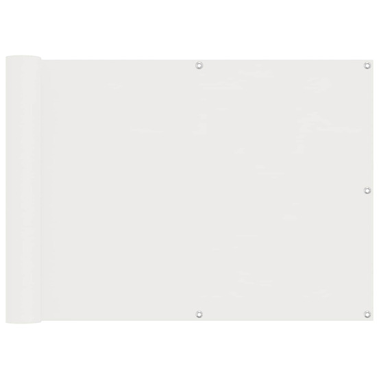 Écran de balcon blanc 75 x 200 cm oxford alu enduit de pu
