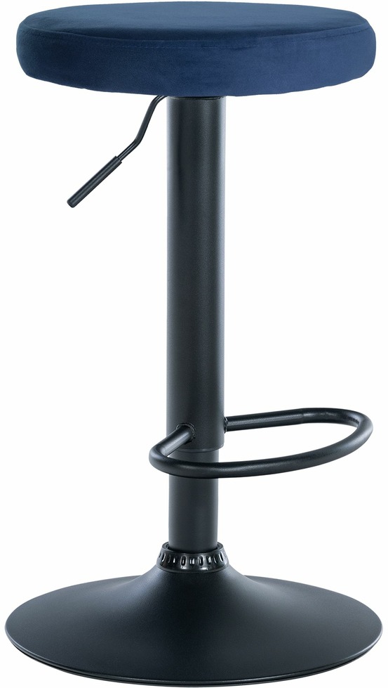 Tabouret de bar ponte velours noir