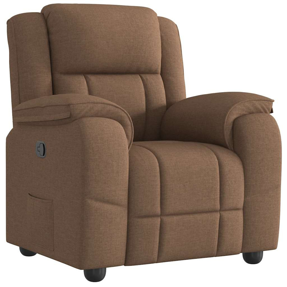 Fauteuil inclinable marron tissu