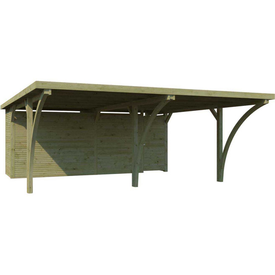 Carport double 600 x 670 cm avec abri milan carport seul