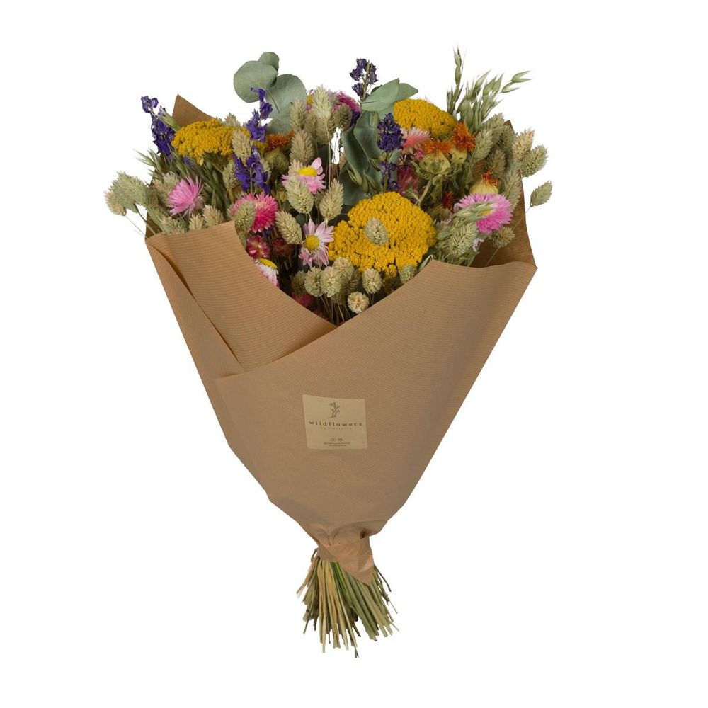 Bouquet de fleurs séchées classique multicolore - ↕60cm