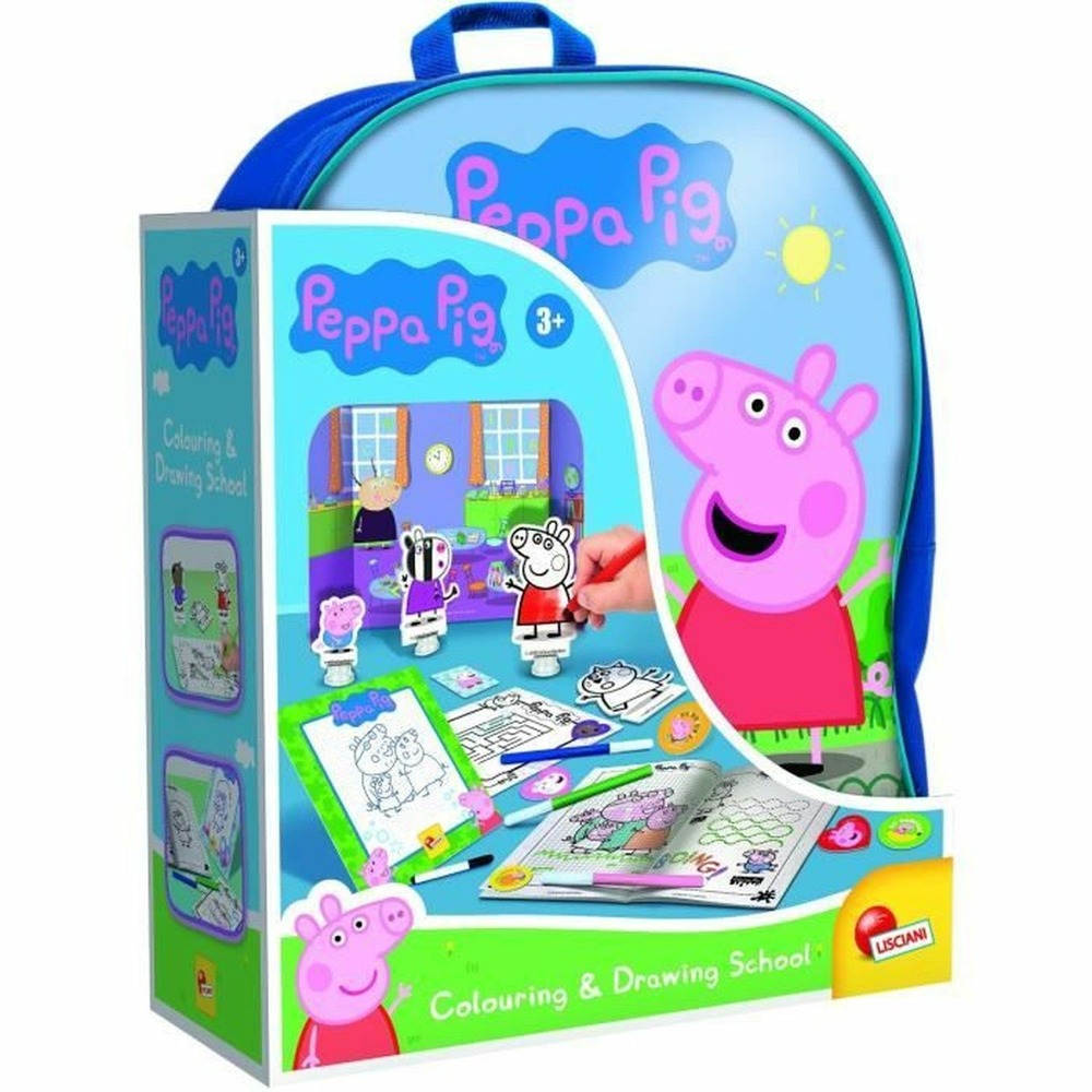 Sac à dos école de dessin peppa pig