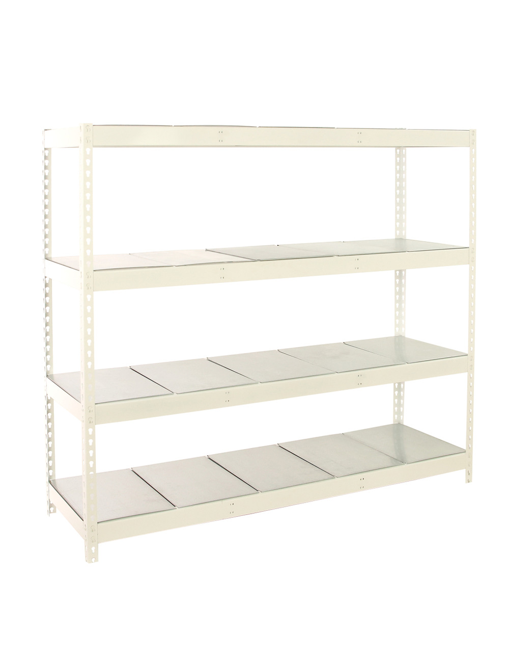 Etagère sans vis simonforte 2407-4 metal blanc/galva blanc/galva 2000x2400x750 - simonrack