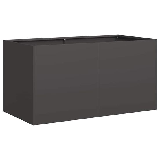 Jardinière d'extérieur noir 80x40x40 cm acier laminé à froid