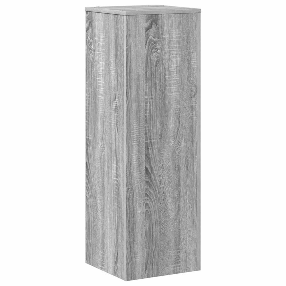 Support pour plantes sonoma gris 33x33x100 cm bois d'ingénierie
