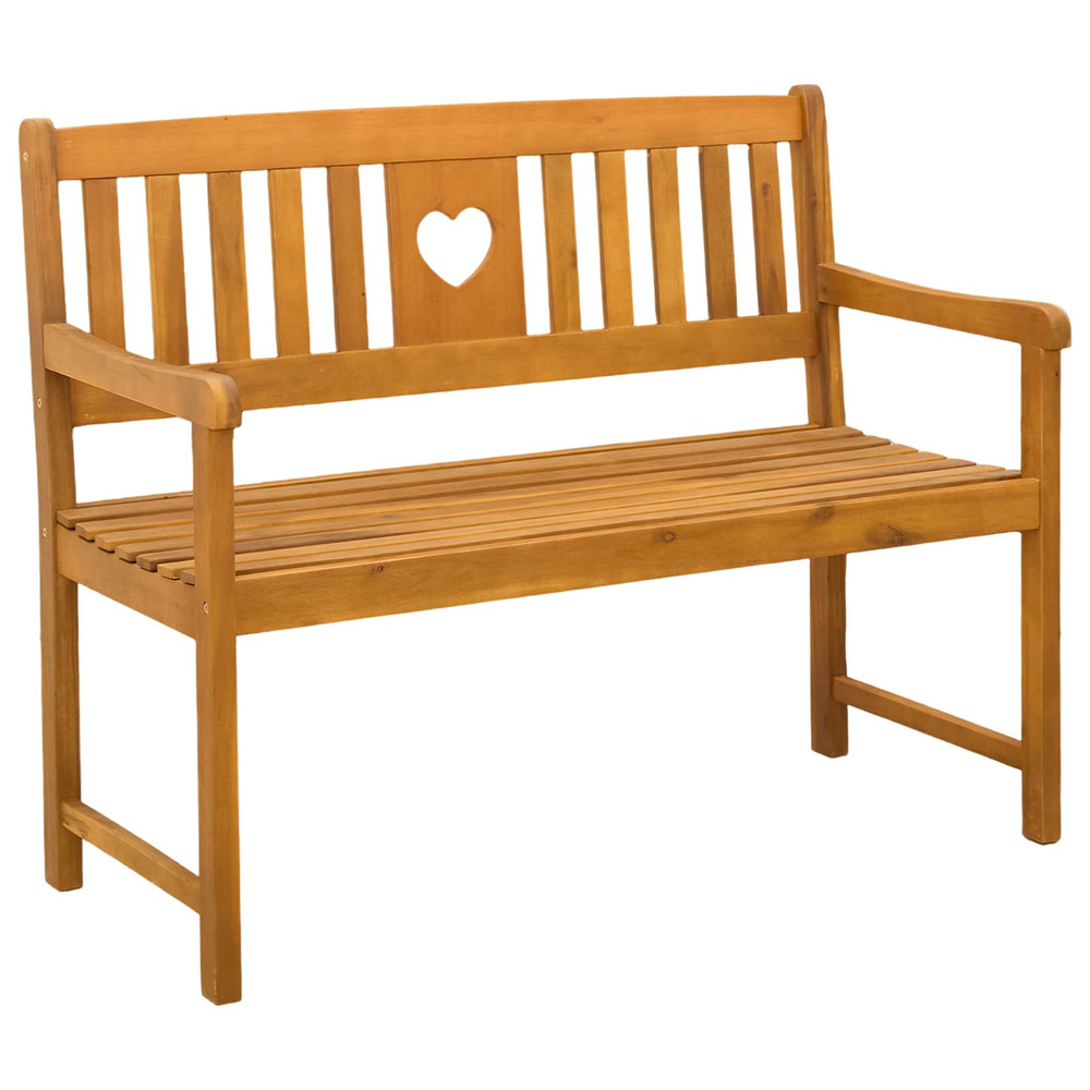 Banc extérieur naturel 110 x 55,5 x 90 cm bois d'acacia massif