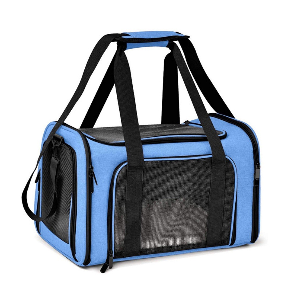 Sac de transport pour chat, portable et pliable bleu taille s downypaws